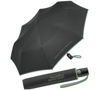 Paraguas de bolsillo Benetton Up & Down con diseño automático de encendido y apagado, Black-iceberg Green, 95 cm