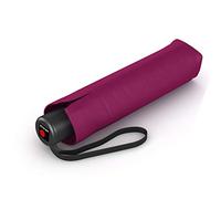 Paraguas de bolsillo Knirps A.050 Medium Manual - Compacto y resistente a la intemperie - Estable - Resistente al viento, Dark Violet, S, Octagonal