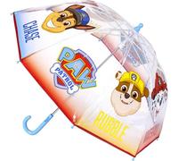 Paraguas de Burbuja de la Patrulla Canina - Estampado de los Perritos de la Patrulla - Apertura Manual - Elaborado en 100% POE con Estructura de Fibra de Vidrio - Producto Original Diseñado en España