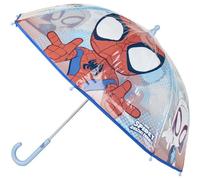Paraguas de Burbuja de Spidey - Apertura Manual - Transparente con estampado de Spiderman - Elaborado en 100% POE con Estructura de Fibra de Vidrio - Producto Original Diseñado en España
