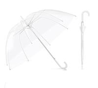 Paraguas de burbuja transparente Gran paraguas a prueba de lluvia paraguas transparente para adultos Paraguas para lluvia perfecto para bodas, graduación - Abierto automático, A-blanco claro, M