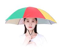 Paraguas de Cabeza - Sombrero de Paraguas de Pesca Manos Libres,Gorros elásticos compactos con protección UV y contra la Lluvia para Pesca, Golf, jardinería al Aire Libre Generic