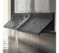 Paraguas de caucho reforzado pesado， Deflector de lluvia de goma autoadhesivo for ventana, negro, 43 mm/50 mm, 0,5 m-2 m, cortado a medida(4.3cm,L 1M)