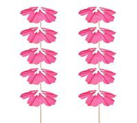 Paraguas de cóctel - Papel de madera 8,5 x 8,5 x 10 cm | Paraguas de bebida | Palillos de dientes | Sombrillas coloridas para 10 piezas de suministros de barra de decoración de tropical y