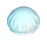 Paraguas de diente de león, diente de león volador, gorro de ducha con detalle en blanco y negro, gorros de ducha de baño reutilizables para mujeres de cabello largo, gorro de baño impermeable de do
