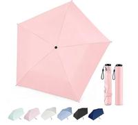 Paraguas de lápiz de Japón - Paraguas de lápiz japonés, sombrilla de bolsillo plegable ultraligera con bloqueo UV UPF 50+, for lluvia y sol, uso en exteriores(Pink)