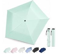 Paraguas de lápiz de Japón - Paraguas de lápiz japonés, sombrilla de bolsillo plegable ultraligera con bloqueo UV UPF 50+, for lluvia y sol, uso en exteriores(Green)