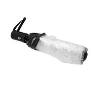 Paraguas de Lluvia Portátil Plegable Transparente para Mujer, Diseño de Moda, Adecuado para Viajes y Uso Diario (BLACK)