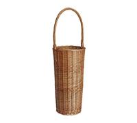 Paraguas de mimbre estilo americano para entrada, organizador de almacenamiento ligero y estable para paraguas, diseño único tejido