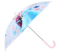 Paraguas de palo, Sombrilla Infantil, Rosa y Transparente, Disney Frozen, Paraguas Infantil, Carbón
