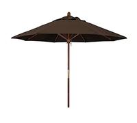 Paraguas de Parasol Paraguas al Aire Libre, Patio, con Clase de jardín Trasero de jardín de la Mesa de Mercado de Oasis para Viajes en la Playa de Patio, marrón/Azul/Azul Oscuro (Color: marrón,
