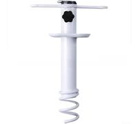 Paraguas de playa ancla de arena resistente con base atornillada para postes de 1.26 pulgadas, estaca de hierro para jardín y patio de hasta 50 MPH, viento de 14 x 8.5 pulgadas