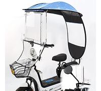 Paraguas De Scooter,Paraguas De Scooter Movilidad Parasol Cubierta De Lluvia Impermeable,Bisel Transparente HD Cubierta De Drenaje De Parasol Eléctrico De Bicicleta Universal,SkyBlue-A