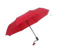 Paraguas de viaje plegable compacto y ligero a prueba viento for la lluvia el sol jardín Resiste tormenta nieve, Rojo 104 * 60 cm(Rojo)