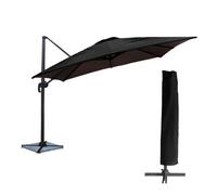 Paraguas desplazado molokai cuadrado con funda 300x300cm