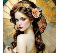 Paraguas Diosa Elegante Puzzle 90 Piezas para Adultos, DIY Rompecabezas Adultos 90 Piezas, Entretenimiento Creativo, Puzzles Clásicos, Juego de Habilidad para Toda La Familia