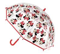 Paraguas Inafntil Niños Disney | Cúpula de Visión Clara, 8 Varillas de Fibra de Vidrio, Apertura Manual, Talla Niños 84-90 cm, Licencia Oficial Disney
