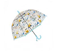Paraguas infantil con techo de cúpula, diseño ligero, bonito y divertido, paraguas para el viento y la lluvia, paraguas en forma de campana transparente, regalos para niños, S