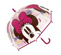 Paraguas infantil manual Minnie Mouse campana 67cm diámetro mango fucsia