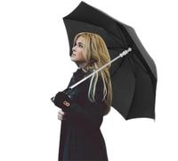 Paraguas LED Colorido con Linterna que Cambia de 7 Colores para Caminar de Noche, Cómodo a Prueba de Lluvia para Hombres, Mujeres y Niños, Tela de Poliéster Negro 31.9 "x 41.3" (BLACK)