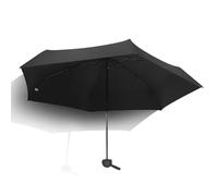 Paraguas ligero compacto 90 * 55 cm paraguas con mango redondo, adecuado para días de sol y lluvia, revestimiento negro UPF 50+, resistente al viento, portátil y portátil y (NEGRO)
