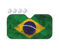 Paraguas Luna De Coche Plegable Parasol Coche Delantero Protección Solar para El Parabrisas Universal para Todoterreno SUV Furgonetas Bandera Brasileña Vintage con Llamas M