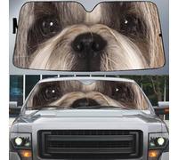 Paraguas Luna De Coche Plegable Protección Solar para El Parabrisas Parasol para Parabrisa Universal para Vehículos SUV Furgonetas Ojos De Perro Shih Tzu, Hermosos Ojos De Un Lindo Shih Tzu M