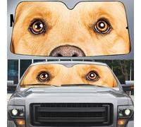Paraguas Luna De Coche Plegable Protección Solar para El Parabrisas Parasol para Parabrisa Universal para Vehículos Los Ojos del Golden Retriever, Los Hermosos Ojos del Golden Retriever L