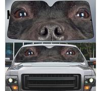 Paraguas Luna De Coche Portátil Protección Solar para El Parabrisas Parasol para Parabrisa Universal para Furgonetas SUV Ojos De Perro De Staffordshire, Hermosos Ojos De Perro De Stafford L