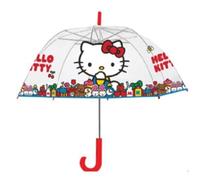 Paraguas manual Hello Kitty transparente