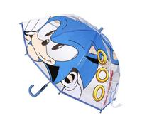ARTESANÍA CERDÁ Paraguas burbuja Sonic con anillos Azul – apertura manual, 100% POE, fibra de vidrio