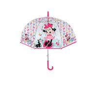 Paraguas Minnie Mouse Disney Cúpula Traspared para niños, a partir de 3 años, idea regalo, multicolor, transparente