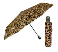 Paraguas Mujer Plegable Abre y Cierre Automático - Sombrilla Lluvia Resistente Cortaviento Colorado - Paraguas Pequeño Compacto Práctico para Chicas - Diámetro 98 cm PERLETTI (Manchado Amarillo)