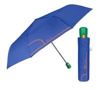 Paraguas Mujer Plegable Abre y Cierre Automático - Sombrilla Lluvia Resistente Cortaviento Colorado - Paraguas Pequeño Compacto Práctico para Chicas - Diámetro 98 cm PERLETTI (Azul Eléctrico)