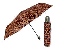 Paraguas Mujer Plegable Abre y Cierre Automático - Sombrilla Lluvia Resistente Cortaviento Colorado - Paraguas Pequeño Compacto Práctico para Chicas - Diámetro 98 cm PERLETTI (Manchado Naranja)