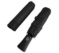 Paraguas Mujer Plegable Antiviento - Paraguas Plegable Hombre Prueba de Viento - Paraguas Pequeño Tamaño Grande con Apertura y Cierre Automáticos - Sombrilla Lluvia Portátil - Diámetro 100 cm (Negro)