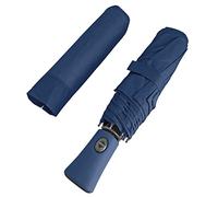 Paraguas Mujer Plegable Antiviento - Paraguas Plegable Hombre Resistente Viento - Paraguas Pequeño Tamaño Grande con Apertura y Cierre Automáticos - Sombrilla Lluvia Portátil - Diámetro 100 cm (Azul)
