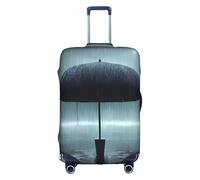 Paraguas negro bajo la lluvia Maleta cubre a prueba de arañazos y polvo con diseño personalizado para viajes, negocios y uso al aire libre, White, XL