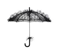 Paraguas para Boda Paraguas Florales De Encaje for Mujer, Blancos for Boda, Accesorios fotografía for Dama Honor, decoración Hecha a Mano, Sombrillas(Black)