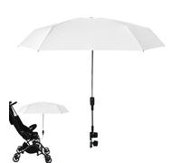 Paraguas para cochecito de bebé - Sombrilla UPF50 Plus, sombrilla con clip | Protector de dosel ajustable de 360 grados, cobertura de vinilo negro plegable, refugio portátil al aire libre para coche