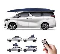 Paraguas Para El AutomóVil Para Techo, Carpa De Copa De Puerto Exterior, Cubierta De Cochera Con BateríA ExtraíBle, Cubiertas De Sombra Solar Totalmente AutomáTicas Anti-Nnow, Helada, Granizo Blue