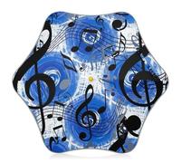 Paraguas para niñas y niños, pequeño paraguas con protección UV, paraguas negro para niños, paraguas para lluvia, notas musicales, azul