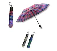 Paraguas, Paraguas clásico, Plegable, Resistente al viento, Compacto, Antiviento, Impermeable, Ligero, Portátil, Cuadros, Rayas, Resistente, Viaje, Hombre, Mujer, Bolsa, Coche, Diario (Rojo)