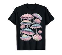 Paraguas Pastel y Conchas Marinas Summer Vibes Dreamy Art Camiseta