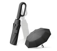 Paraguas Plegable Automatico,Portátil 10 Costillas Paraguas Antiviento Parasol con Mango de Mosquetón, Prueba de Tormentas/Protección UV/Impermeable,Paraguas de Viaje Plegable para Adultos Niños