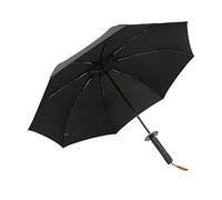 Paraguas plegables creativos for hombre, paraguas automático plegable for lluvia, for mujer, con forma de espada samurái japonesa, for coche, resistente al agua, Umbrellas Corporation(Schwarz)
