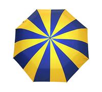 Paraguas portátil a prueba de viento Bandera de Ucrania automático plegable ligero paraguas de viaje para hombres y mujeres, Arte brillante, talla única