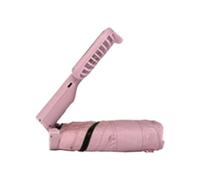 Paraguas portátil con ventilador, paraguas con mango para ventilador, resistente al viento, antiestático, fácilmente recargable, bloqueo UV, paraguas ligero para mayor comodidad, rosa, Refer to