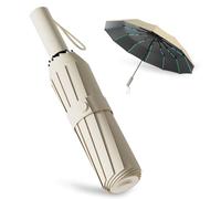 Paraguas Repel Umbrella Windproof Travel Umbrellas for Rain - Easy Auto Open Close, Durable & Compact Umbrella, Strong Fiberglass Frame (Albaricoque)