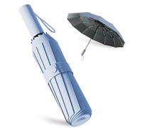 Paraguas Repel Umbrella Windproof Travel Umbrellas for Rain - Easy Auto Open Close, Durable & Compact Umbrella, Strong Fiberglass Frame (Azul cielo)